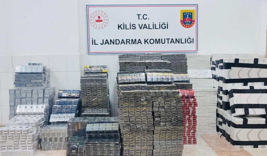 Kilis’te 15 bin 850 paket kaçak sigara ele geçirildi