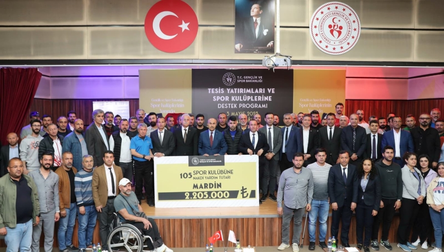 Mardin’de amatör spor kulüplerine 2 milyon 205 bin TL’lik destek