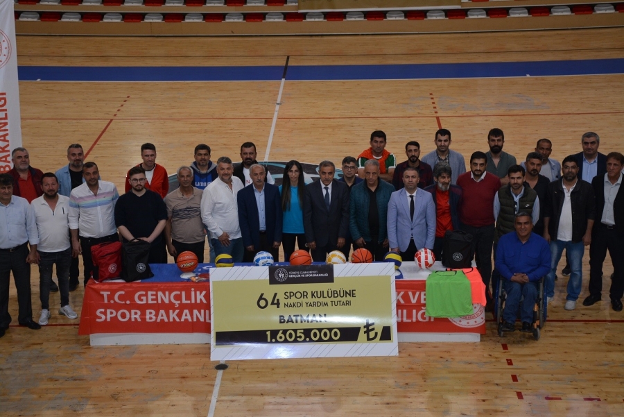 Batman’da 64 spor kulübüne 1 milyon 605 bin TL destek