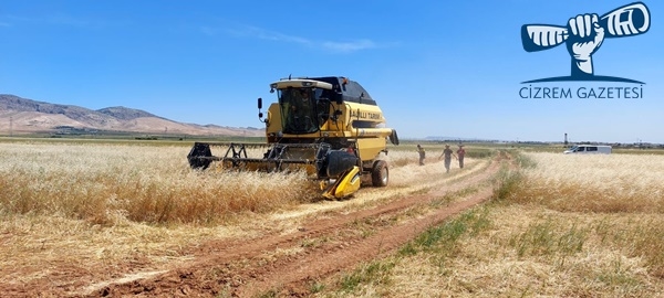 İlk arpa hasadının verimli çıkması çiftçinin yüzünü güldürdü