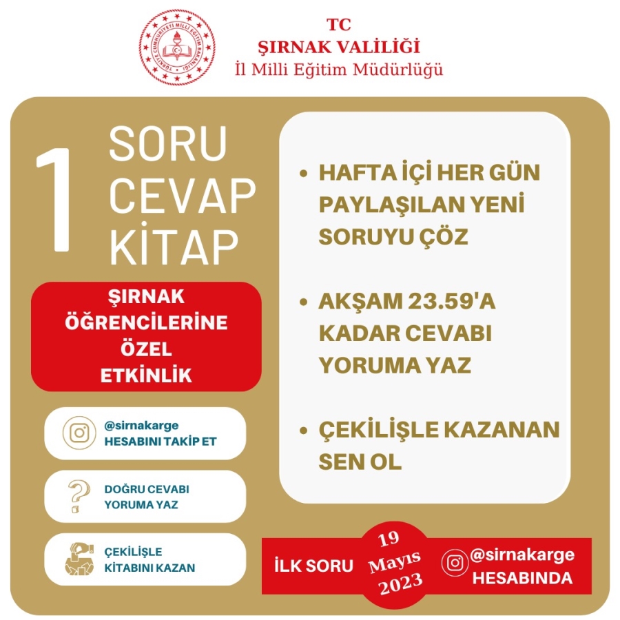 Şırnak Milli Eğitim Müdürlüğünden Öğrencilere Özel Etkinlik