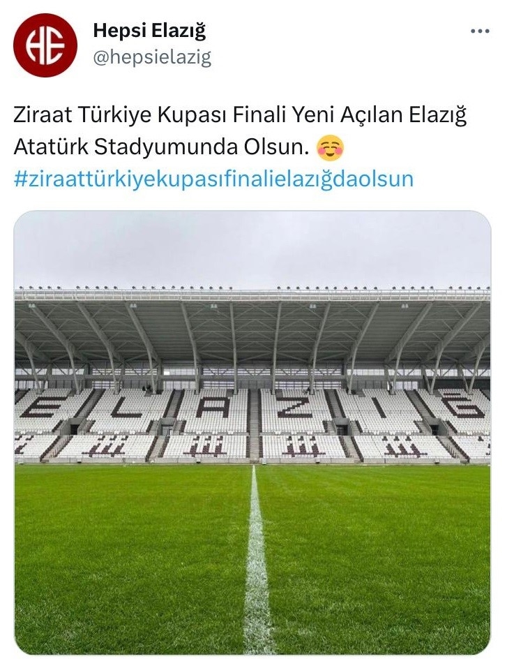 Türkiye Kupası finalinin Elazığ’da oynanması için kampanya başlatıldı