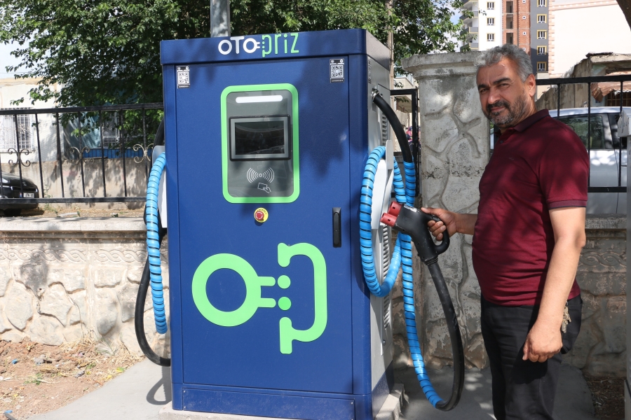 Kurtalan’a elektrikli araç şarj istasyonu kuruldu