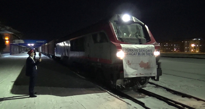 Çin ve Rusya'ya giden ihracat treni Erzurum'da