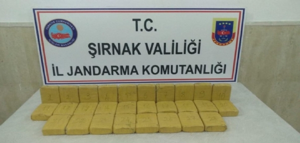 Şırnak`ta 14 Kilo 400 Gram Eroin Maddesi Ele Geçirildi