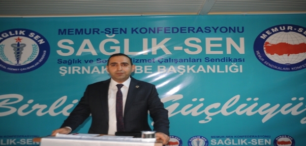 Sağlık Sen Şırnak Şubesi 3. Olağan Genel Kurulunu Gerçekleştirdi