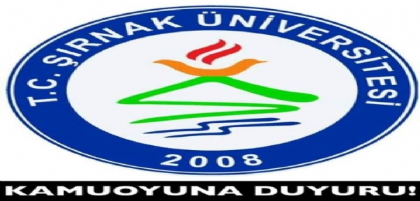 Şırnak Üniversitesi Rektörlüğü`nden, Açıklama