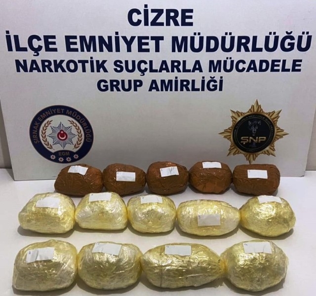 Şırnak’ta 7 kilogram metamfetamin ele geçirildi