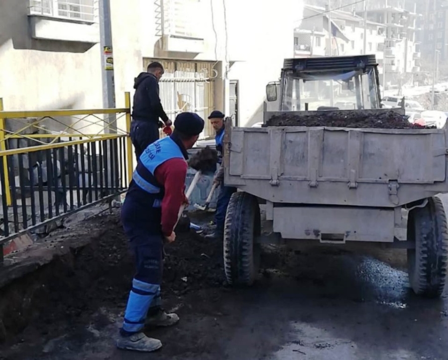 Uludere Belediyesi cadde ve sokakları dezenfekte etti