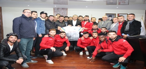 73 Şırnak Belediyespor`dan Başkan Bedirhanoğlu`na ziyaret