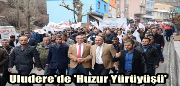 Uludere`de `Huzur Yürüyüşü`