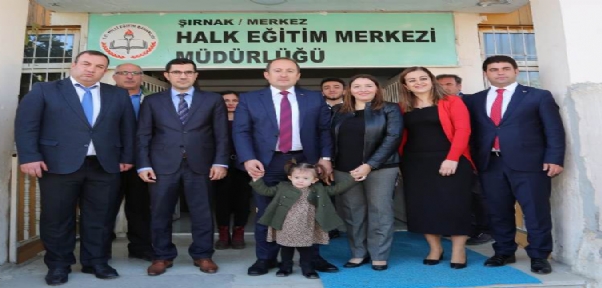 Vali Pehlivan, Halk Eğitim Merkezini Ziyaret Etti