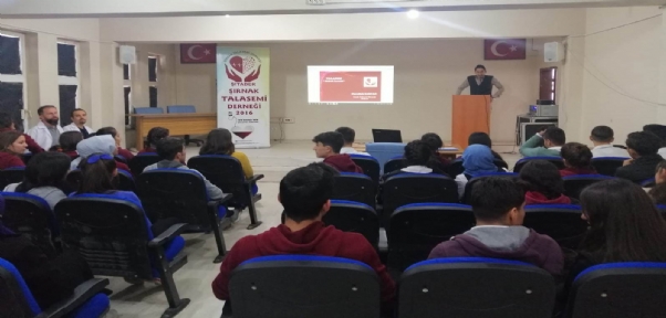 Silopi`de Öğrencilere Yönelik Talasemi Bilgilendirme Semineri