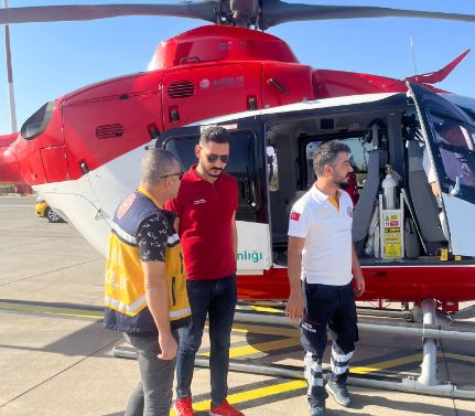 1 Haftalık bebek İçin Helikopter Ambulans Havalandı