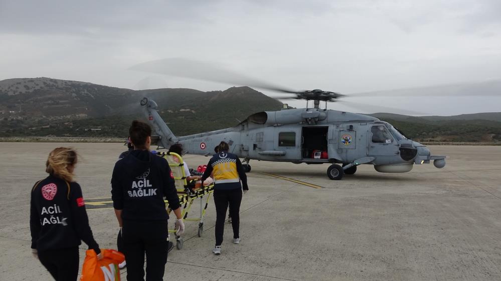 Askeri helikopter kalp krizi geçiren vatandaş için havalandı