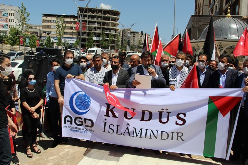 İsrail'in Saldırıları Şırnak’ta Protesto Edildi