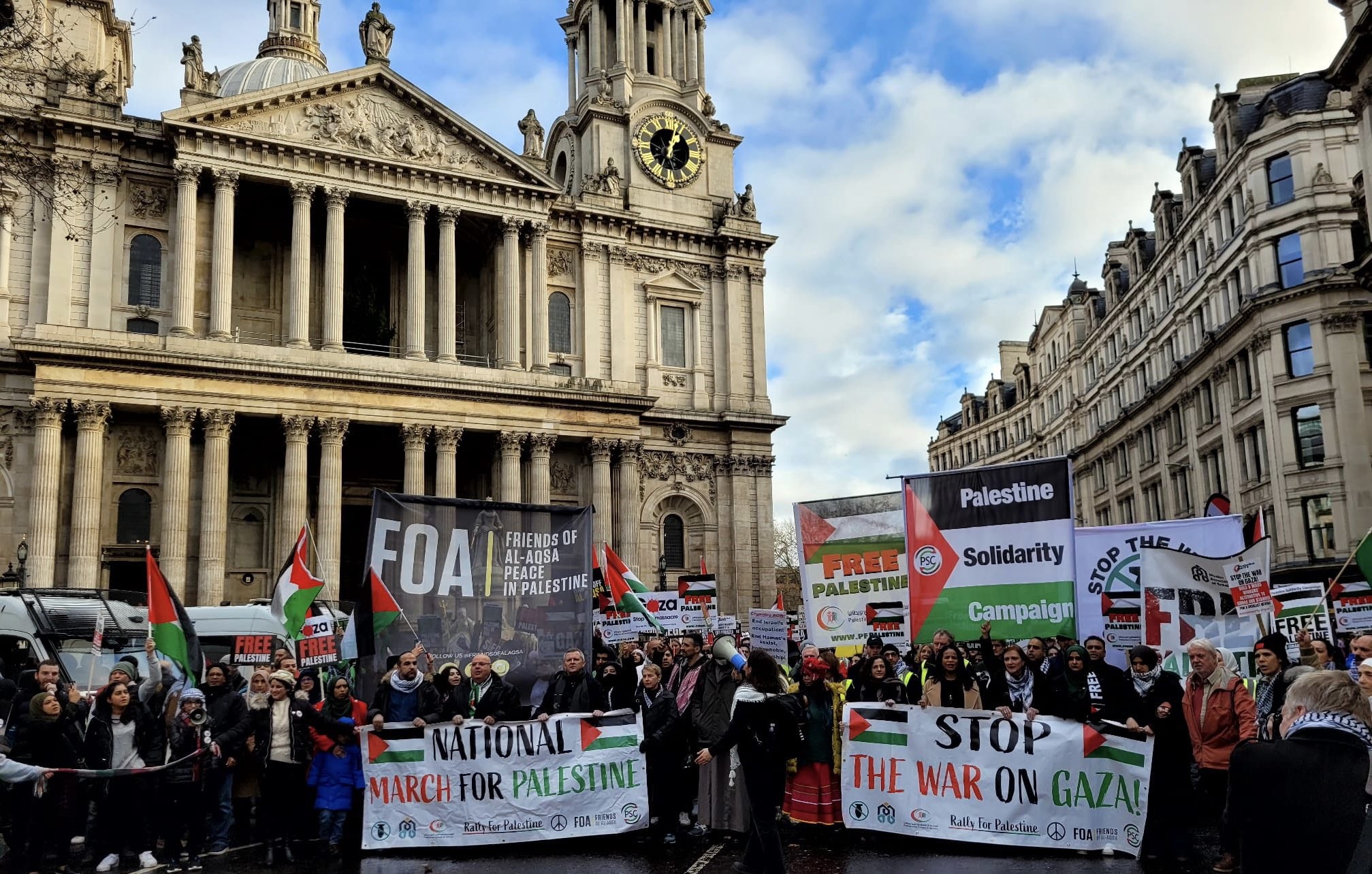 İngiltere'de Filistin Protestosu