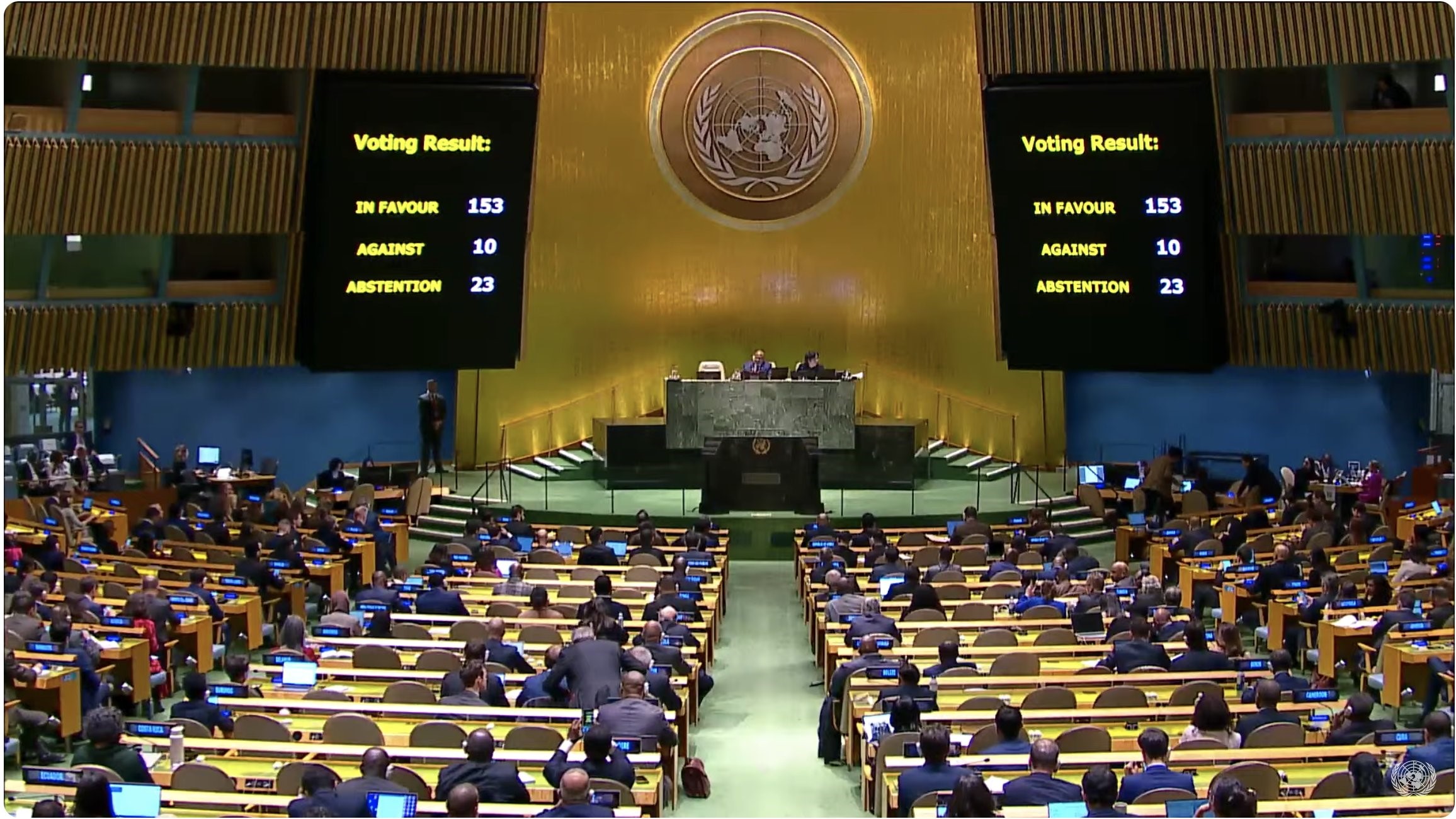 BM Genel Kurulu Gazze'de ateşkes talebi 153 oyla kabul edildi