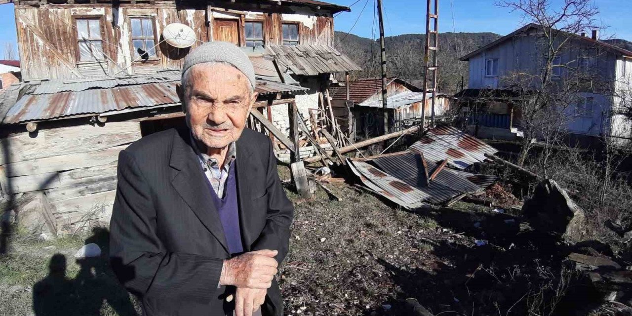 Bolu Mudurnu'da 90 yaşındaki yaşlı adamın yürek yakan dramı