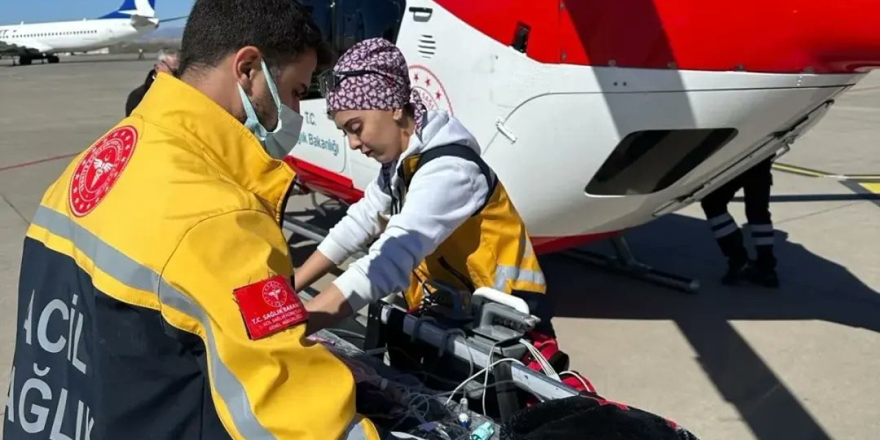 Şırnak’ta emine bebek için hava ambulansı seferi