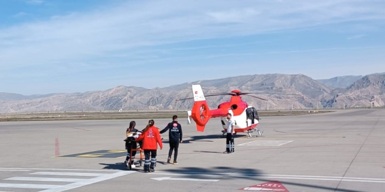 Cizre’de 3 yaşındaki Çocuğun İmdadına Ambulans Helikopter yetişti
