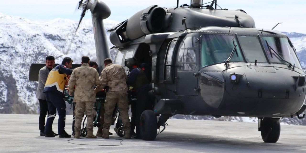 Beytüşşebap'ta Yaralanan Çocuğun  İmdadına, Askeri Helikopter Yetişti