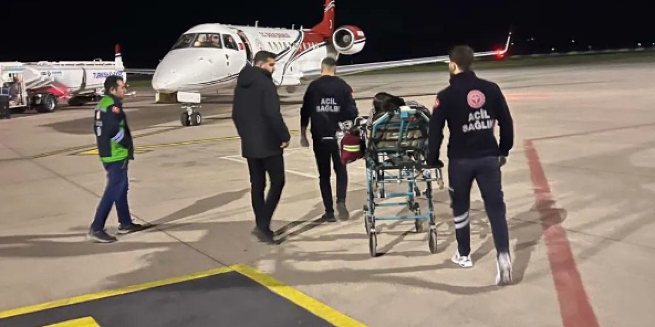 Şırnak’ta kalp hastası kadın ambulans uçakla Ankara’ya sevk edildi