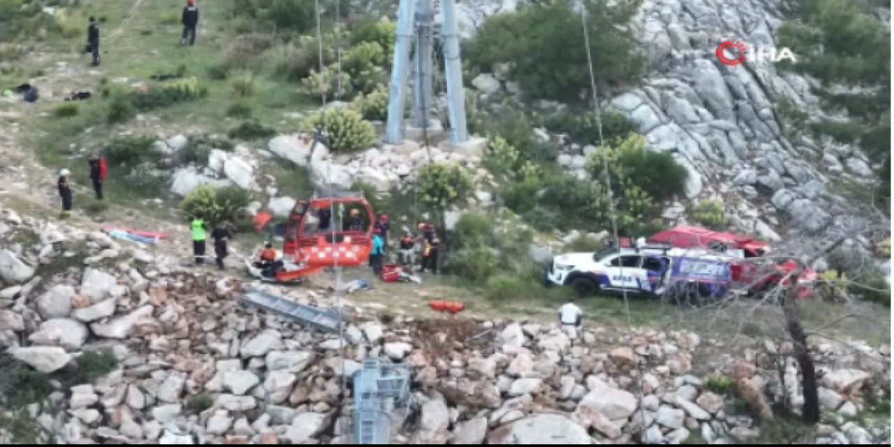 Antalya'da teleferik kazası:1 ölü, 2’si çocuk 10 yaralı