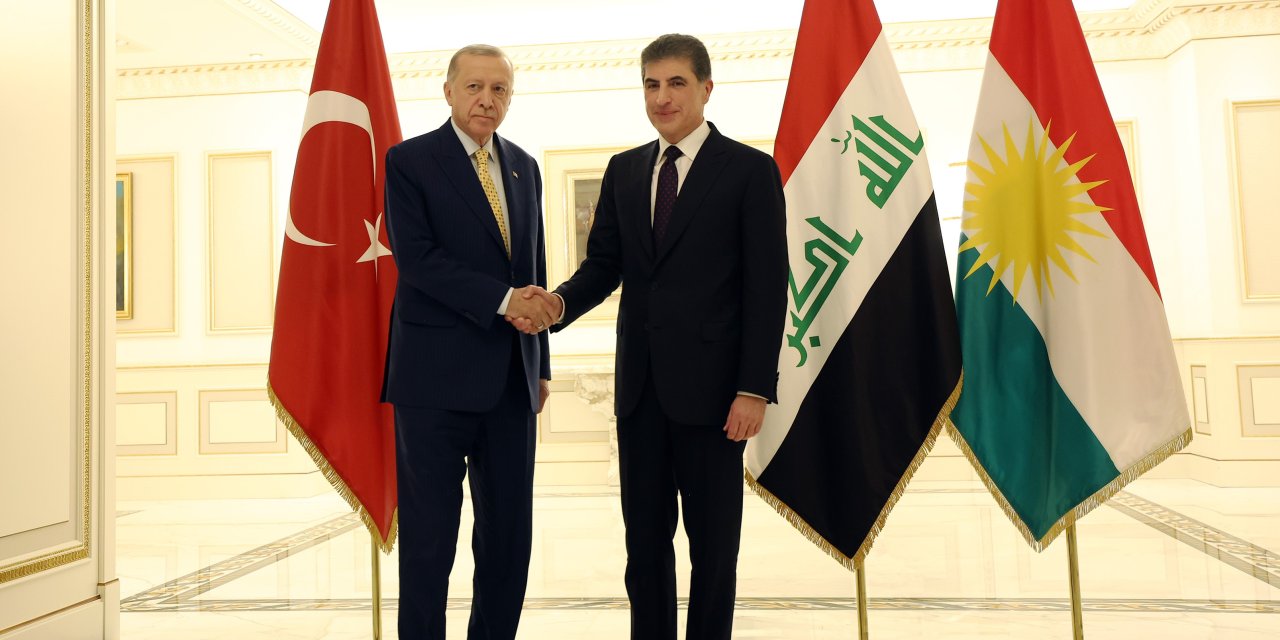 Cumhurbaşkanı Erdoğan, ve Neçirvan Barzani'in görüşmesi