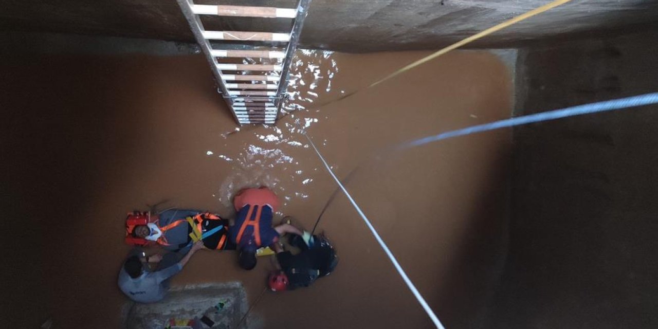 Mardin'de temizlik işçisi su kuyusuna düştü
