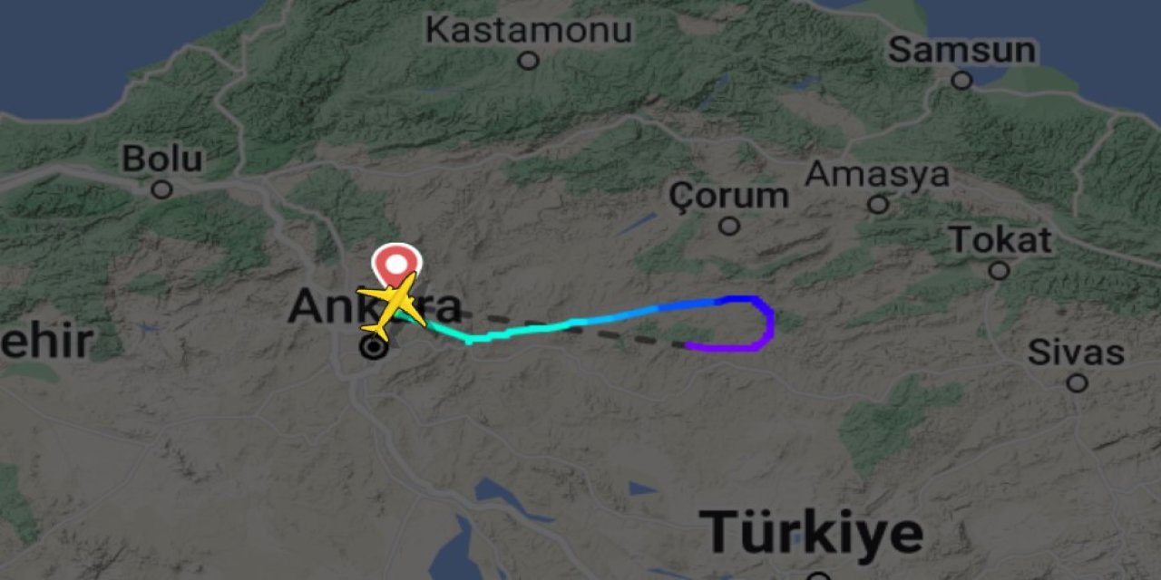 Bomba İhbarı yapılan Uçak Ankara'ya geri döndü