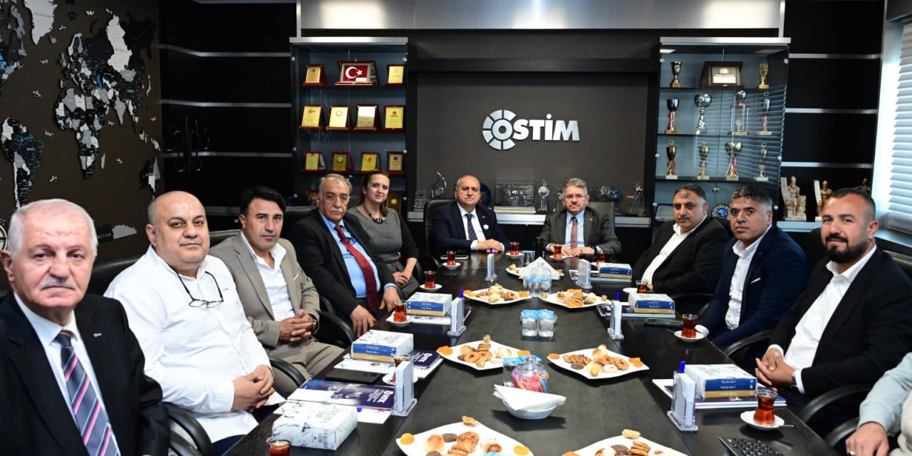 Cizre TSO Başkanı ve Cizre Sanayi Sitesi Yöneticileri, OSTİM Başkanı ile görüştü