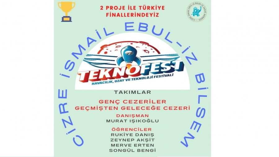 CİZRE İSMAİL EBULİZ BİLSEM TEKNOFEST'TE FİNALDE!