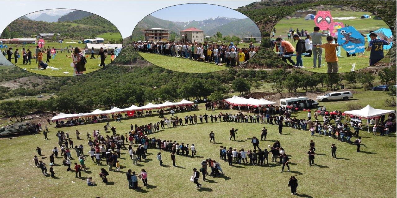 Şırnak Kato Dağı eteklerinde  renkli uçurtma şenliği çoşkusu