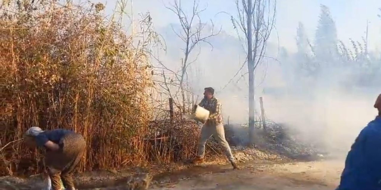 Sason'da Çilek Bahçesinde Çıkan Yangın Söndürüldü