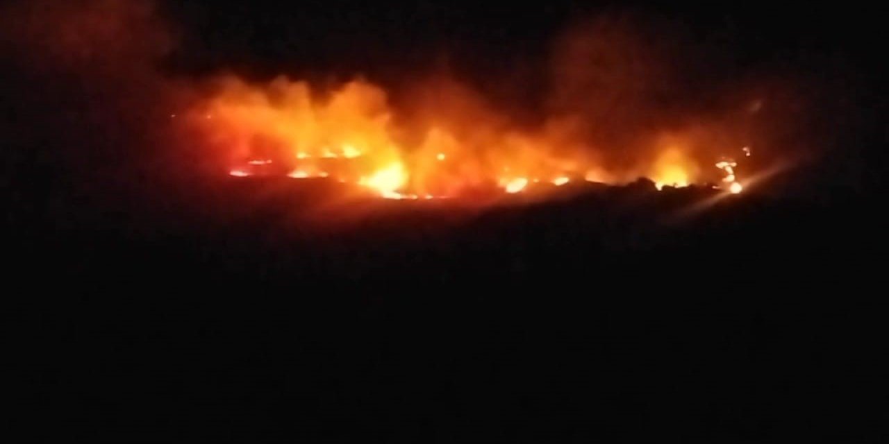 Tunceli  Mazgirt'te otluk alanda  yangın