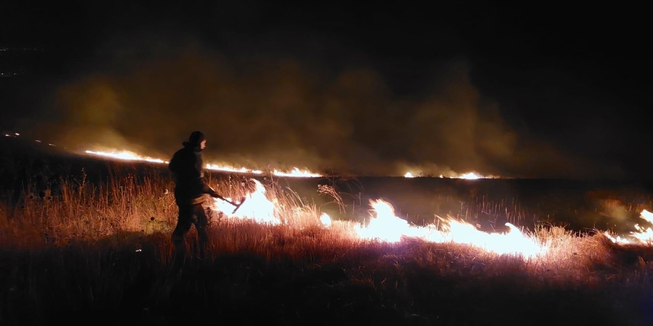 Van Tuşba’da anız yangını