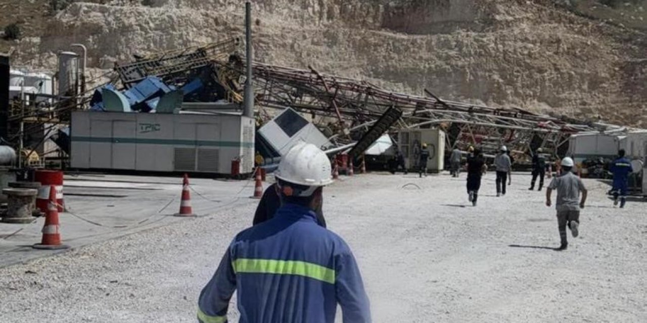 Şırnak gabar petrol kuyularında vinç kazası: olay yerinden görüntüler