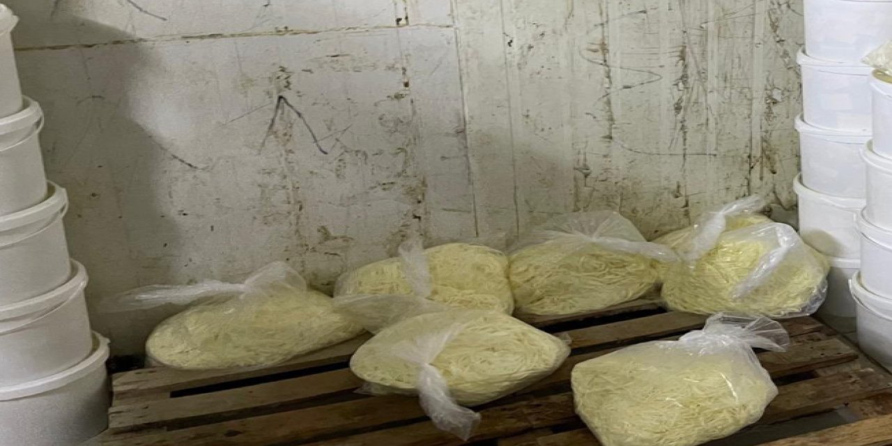 Gaziantep'te  kaçak peynir operasyonu