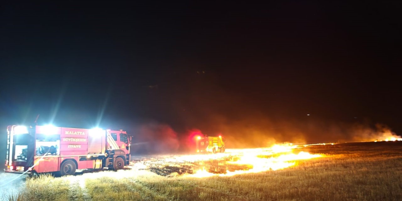 Malatya ilçelerinde korkutan yangılar