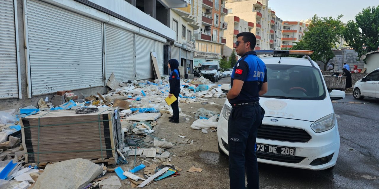 Cizre Belediyesi çevreyi kirletenlere Cezai işlem uyguladı