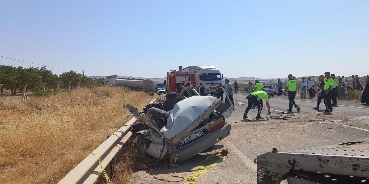 Şanlıurfa'da Yakıt Tankeri ile Otomobil Çarpıştı: 1 Kişi Hayatını Kaybetti