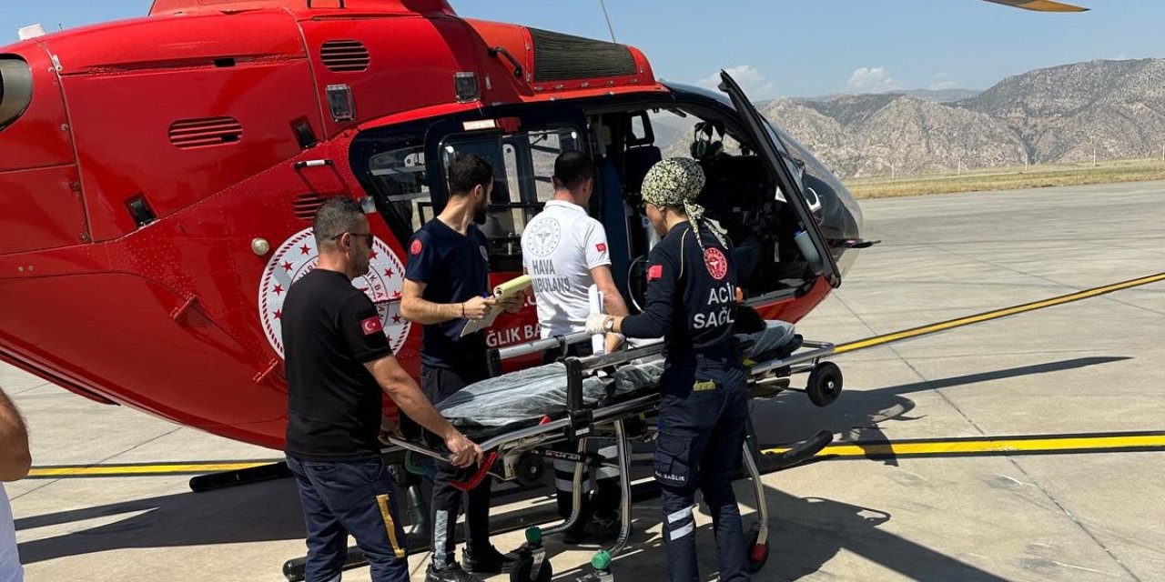 Ambulans helikopter uyanamayan Silopili bebek için havalandı