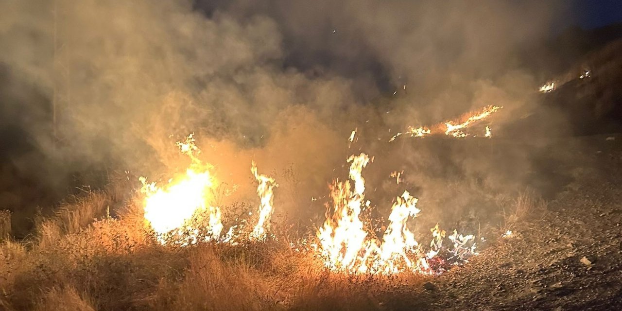 Komşu İl Hakkari'de korkutan anız yangını