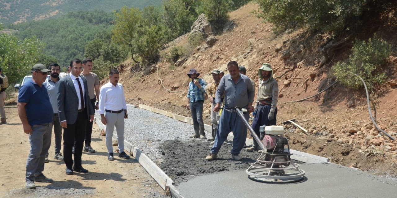 Beytüşşebap Kaymakamı Taşkıran, Ilıcak-Cevizağacı Yol Çalışmalarını İnceledi