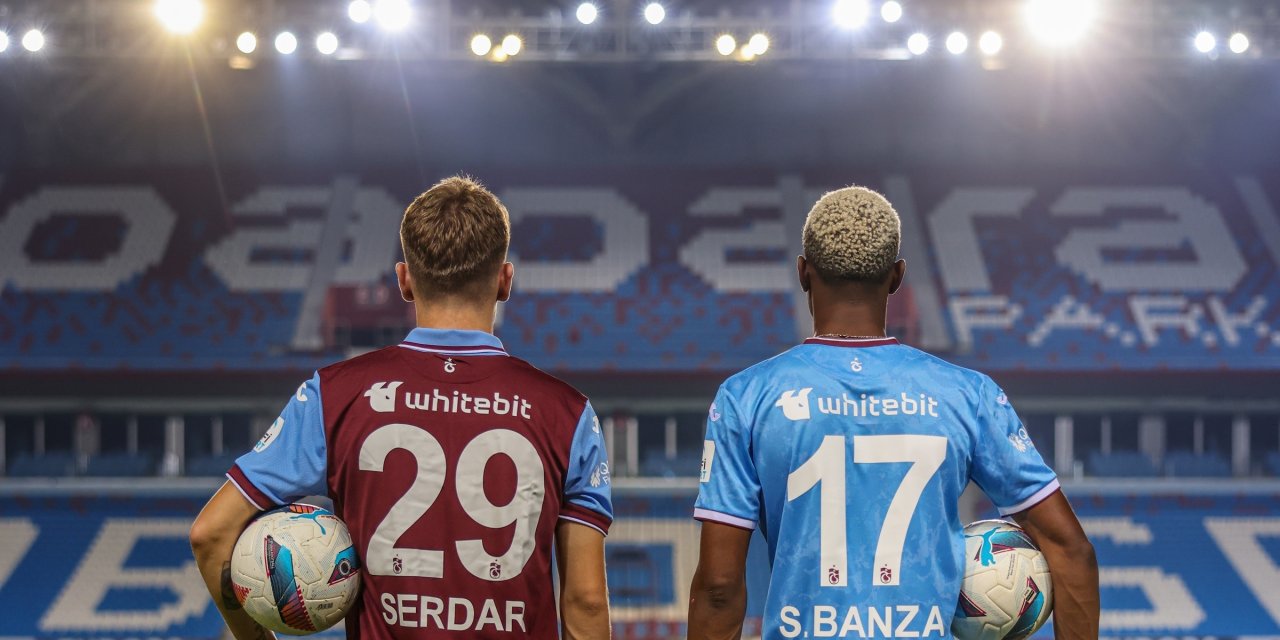 Trabzonspor, yeni transferleri Siman Banza ve Serdar Saatçı'ya stadyumda forma giydirdi