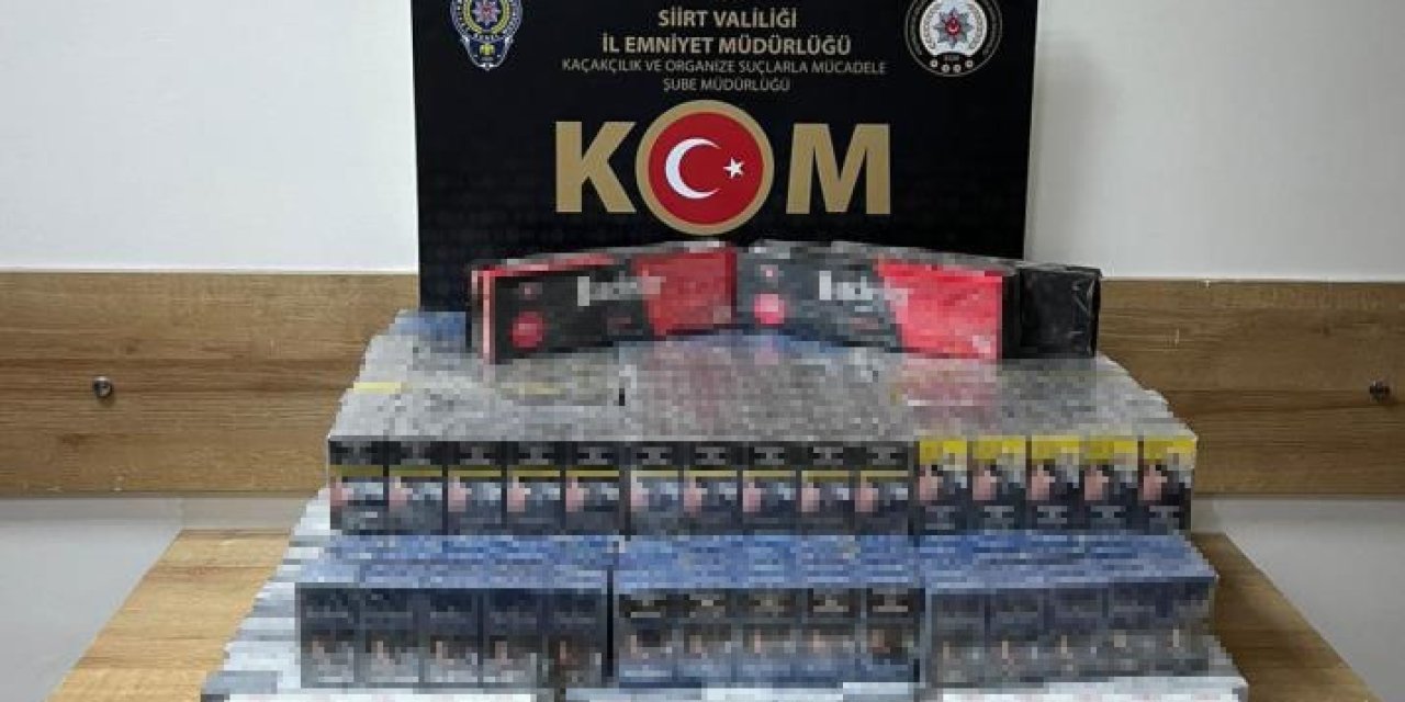 Siirt’te kaçak sigara operasyonu:Bin 180 paket kaçak sigara ele geçirildi