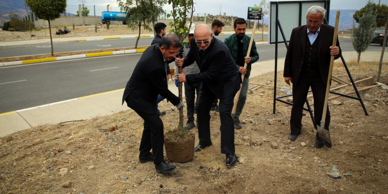 Şırnak’ta Yeşil bir çevre için 1400 fidan kampüs bahçesinde toprakla buluştu