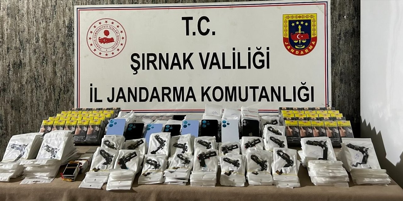 Şırnak'ta  Jandarma ekipleri 2 milyonluk kaçak malzeme ele geçirdi:1 tutuklama