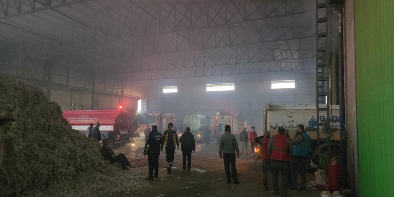 Hatay'da pamuk fabrikasında yangın